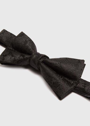 Taylor & Wright Black Paisley Bow Tie