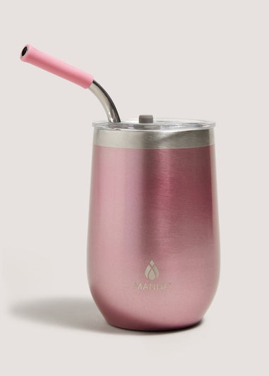 Pink Shimmer Wine Tumbler