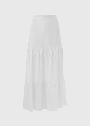 White Smock Maxi Skirt