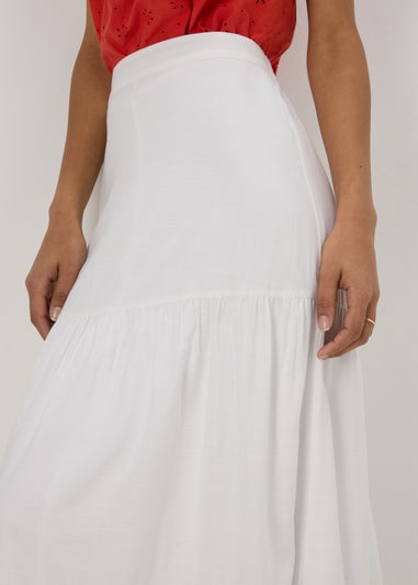 White Smock Maxi Skirt