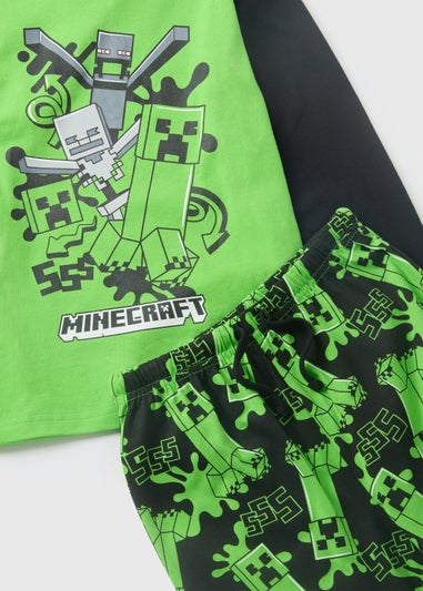 Minecraft Kids Green Top & Bottoms Pyjama Set (4-13yrs)