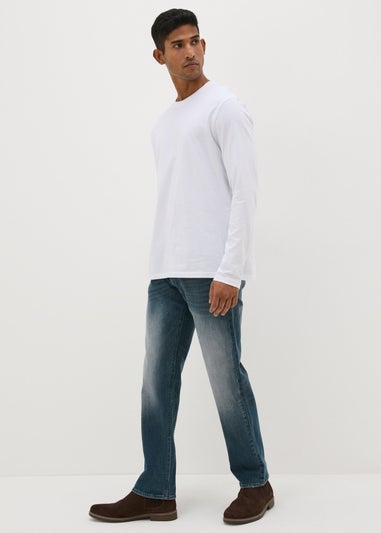 Blue Cast Straight Fit Jeans