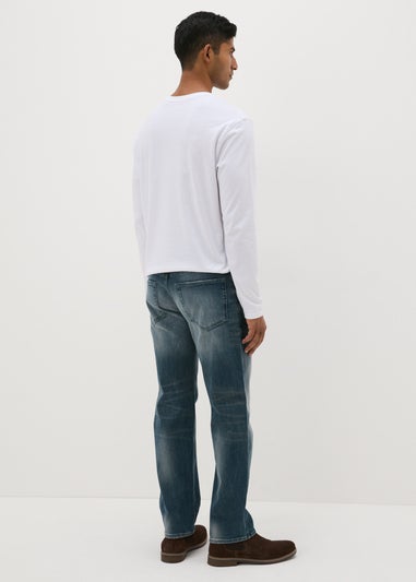 Blue Cast Straight Fit Jeans