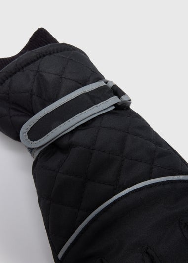 Kids Black Ski Gloves (3-13yrs)