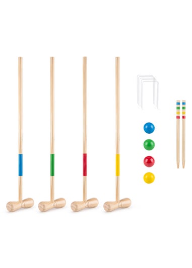 Toyrific White Wood Grasshopper Games Croquet