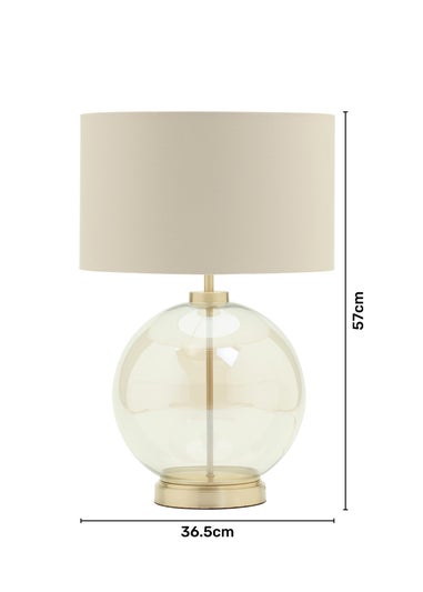 BHS Metro Table Lamp Brass & Champagne (57cm x 36.5cm)