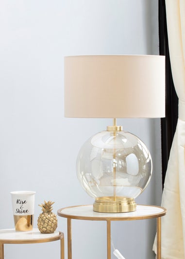 BHS Metro Table Lamp Brass & Champagne (57cm x 36.5cm)