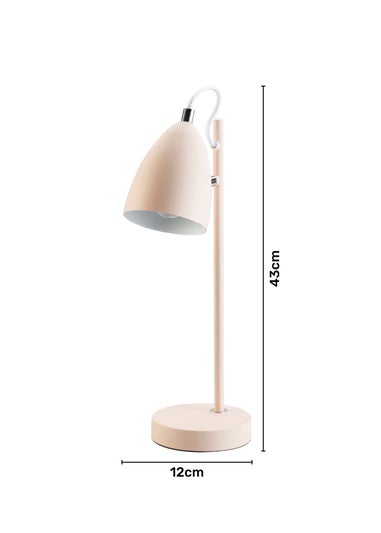 BHS Sian Task Lamp Pink (43cm x 12cm)