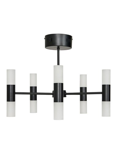 BHS Lois 10 Light Semi Flush LED Black (35cm x 43cm)