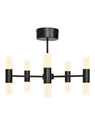 BHS Lois 10 Light Semi Flush LED Black (35cm x 43cm)