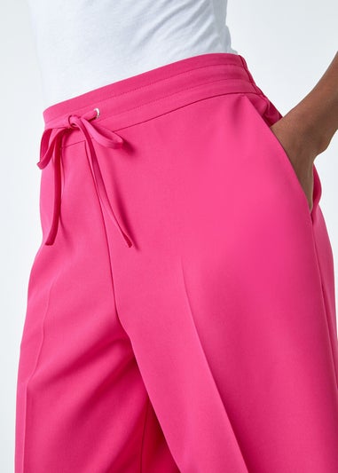 Roman Pink Wide Leg Tie Front Trouser
