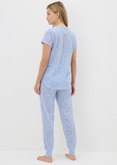 Blue Animal Print Pyjama Set