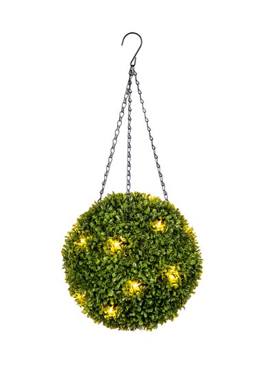 Premier Decorations Lit 28cm Topiary Ball with Warm White LEDs