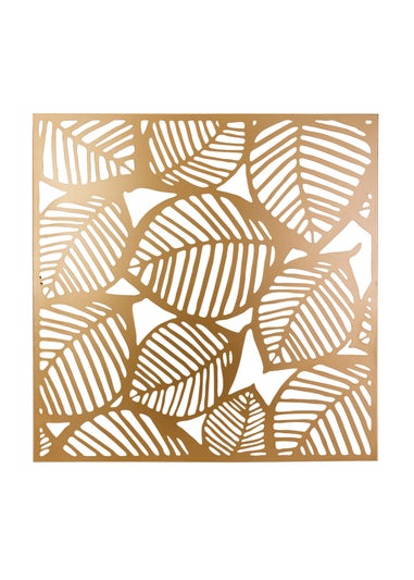 Premier Decorations Gold Leaf Metal Wall Art (77.5cm x 77.5cm)
