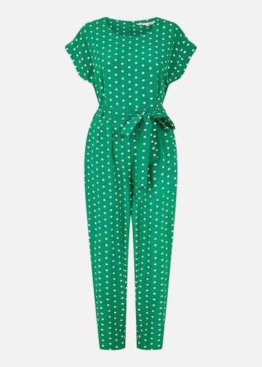 Yumi Green Spot Print Jumpsuit