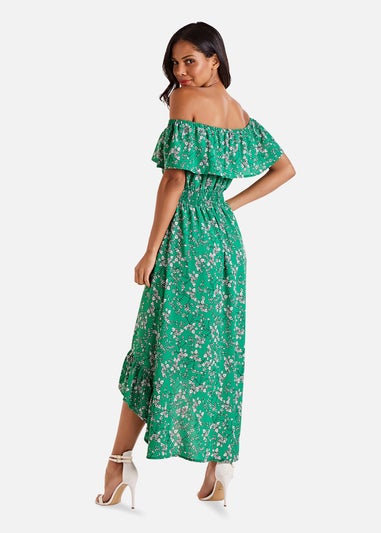 Mela Green Floral Maxi Dress