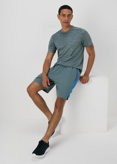 Souluxe Teal Panel Shorts