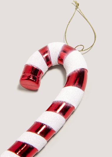 6 Pack Joyful Red Candy Cane Ornaments