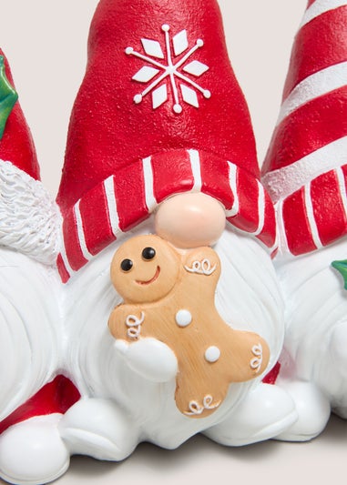 Joyful Red Christmas Gnomes Decoration