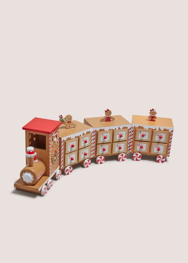 Joyful Wooden Advent Train