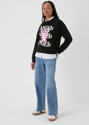 Disney Black Lilo & Stitch Angel Sweatshirt