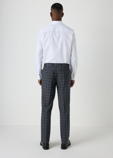 Taylor & Wright Grey Check Regular Fit Flexi Waist Trousers