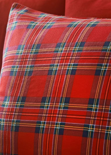 Red Check Brushed Duvet Set