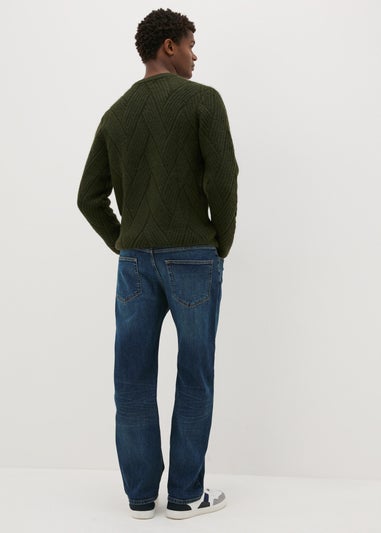 Dark Wash Blue Relaxed Fit Jeans