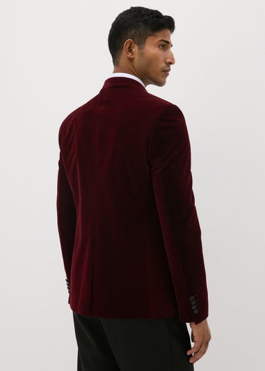 Taylor & Wright Burgundy Velvet Blazer