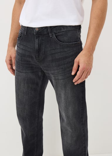 Black Washed Relaxed Fit Jeans