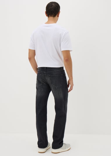 Black Washed Relaxed Fit Jeans