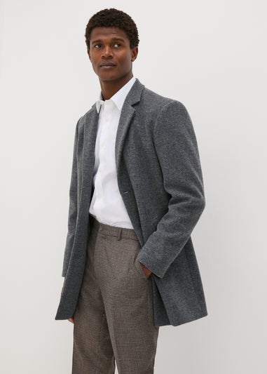 Taylor & Wright Charcoal Smart Overcoat