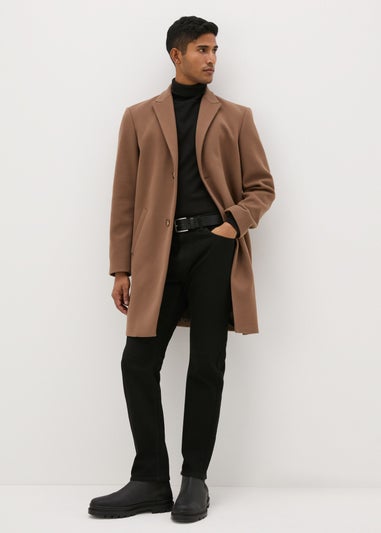 Taylor & Wright Brown Relaxed Overcoat