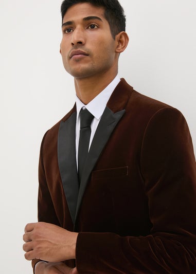 Taylor & Wright Rust Velvet Blazer