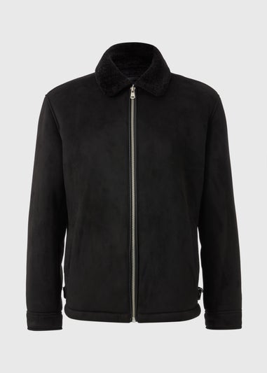 Black Shearling Aviator Jacket