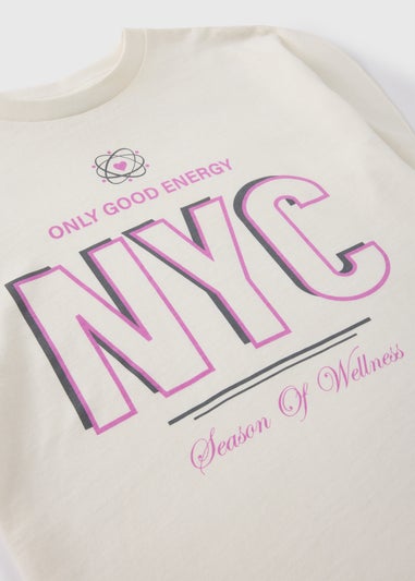 Girls Stone Oversized NYC T-Shirt (7-15yrs)