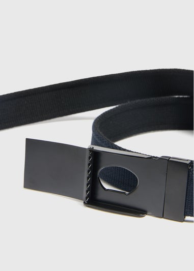 Navy Reversible Canvas Belt