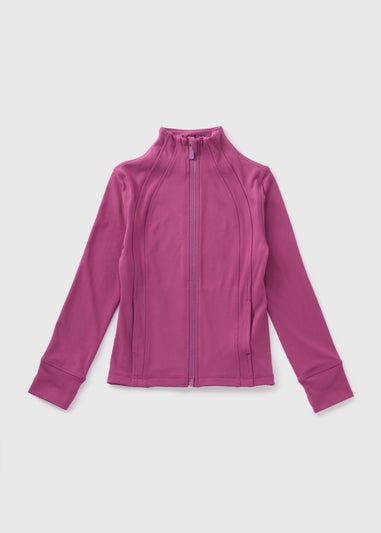 Girls Grape Zip Sports Jacket (7-15yrs)