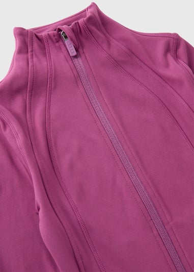 Girls Grape Zip Sports Jacket (7-15yrs)