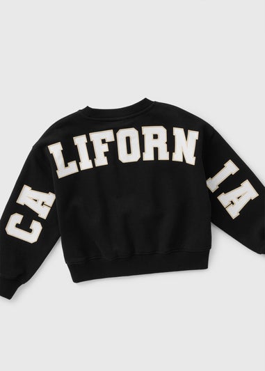 Girls Black California Sweatshirt (7-15yrs)