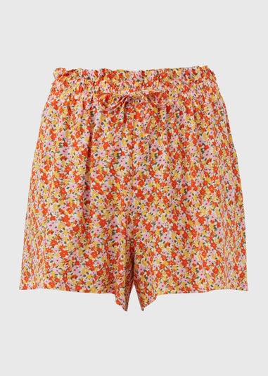 Pink Ditsy Floral Viscose Shorts