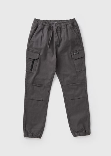 Boys Grey Cargo Trousers (7-15yrs)