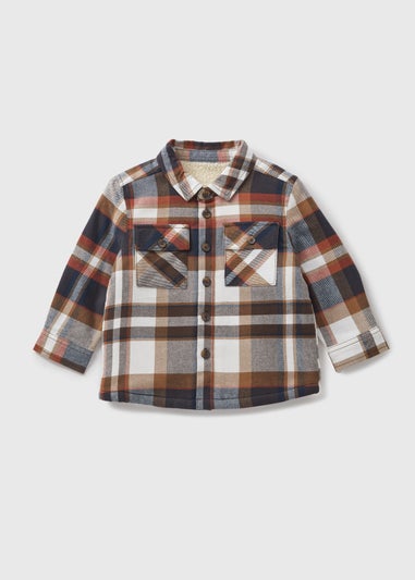 Boys Multi Check Borg Lined Shacket (1-7yrs)