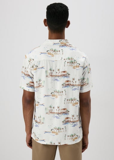 Ecru Island Print Shirt