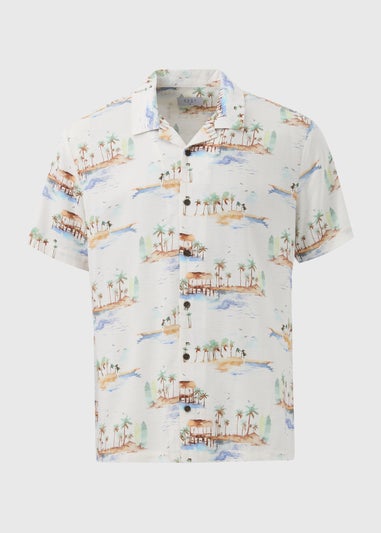 Ecru Island Print Shirt