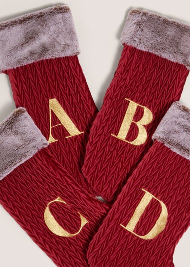 Red Alphabet Stocking