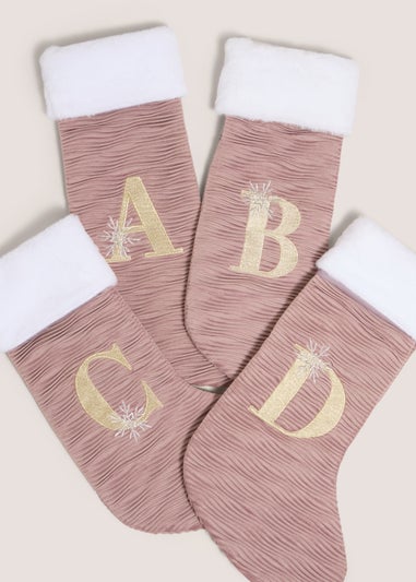 Alphabet Stocking Pink