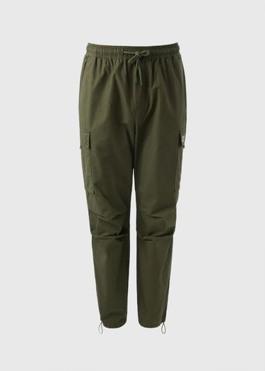 Khaki Loose Fit Cargo Trousers