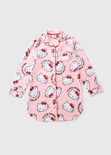 Hello Kitty Girls Pink Shirt Nightie (Younger 4-12yrs)