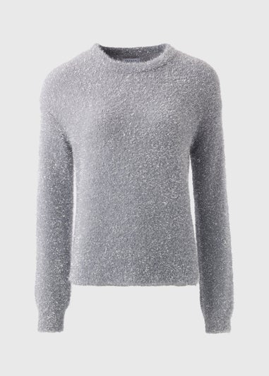 Wondrous Grey Tinsel Jumper